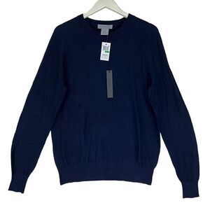 New Dylan Gray Men US S Sweater Navy Crewneck Sweatshirt Long Sleeves $148